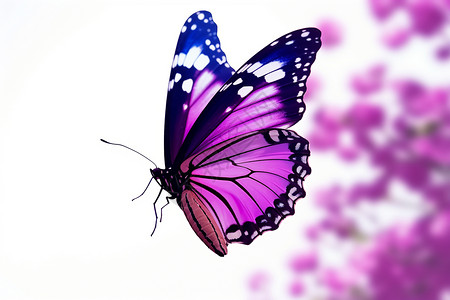 紫色的蝴蝶好看高清图片素材