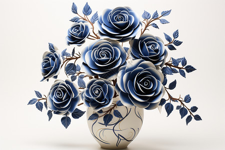 花瓶中的蔷薇背景图片