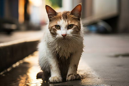 可怜的猫咪图片