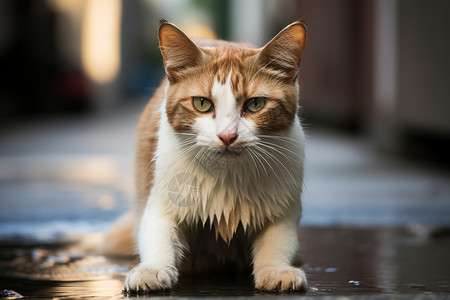 可爱的小猫橙色绒毛猫高清图片