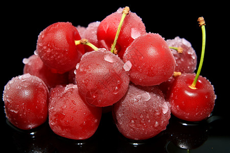 冰冻红浆果图片