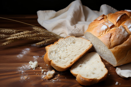 面包发酵老式面包背景