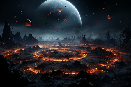 南昌之星摩天轮星空中的未来之火设计图片