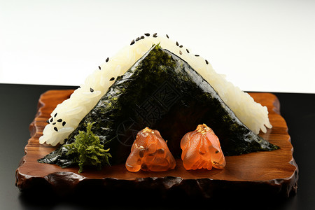 海苔饭团美味的寿司背景
