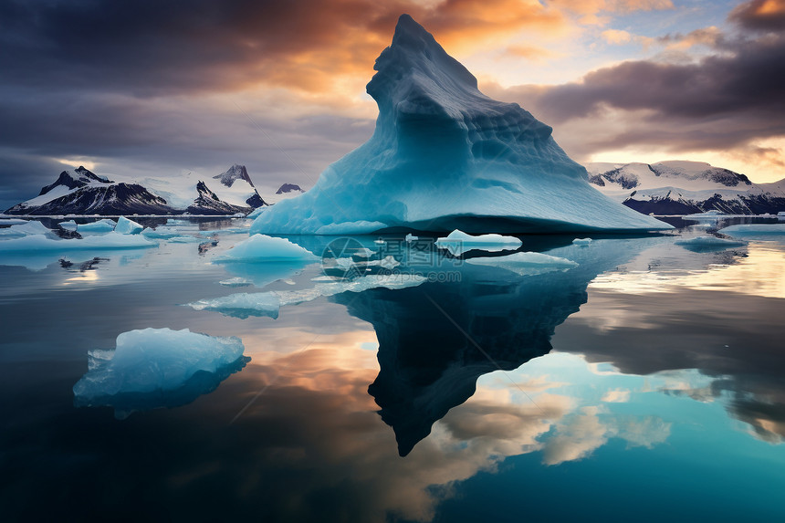 漂浮的大冰山图片