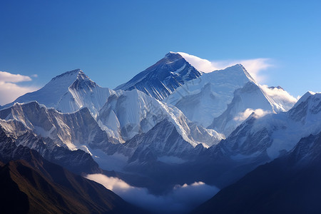 珠穆朗玛峰山脉图片素材