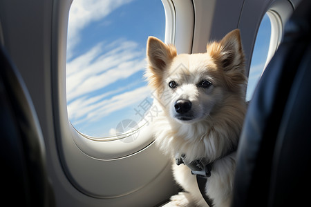 飞机上的狗背景图片
