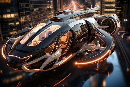 未来运动模式飞行汽车设计图片