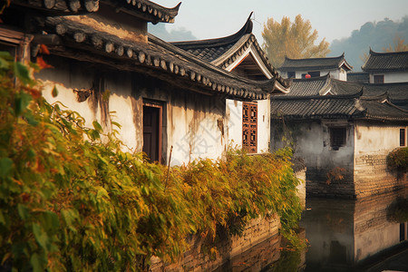江南水乡古朴的建筑图片