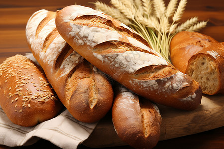 美味法式面包图片