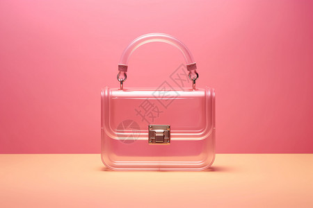 粉红色公文包芭比风格的手提包设计图片