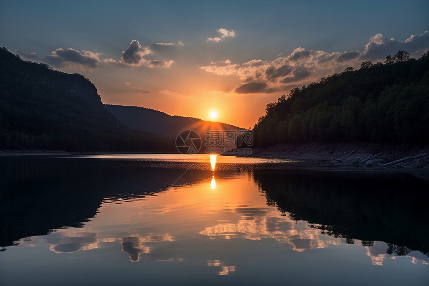 湖光美景