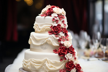 豪华婚礼蛋糕背景图片