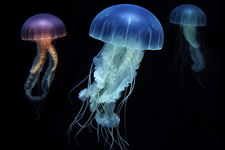 海洋游动海洋生物背景