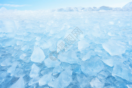 冰晶雪花冰山里的冰块背景