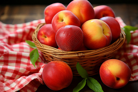 篮子里的水果苹果背景图片