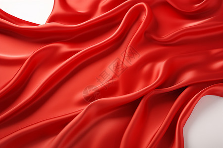 红色的光滑布料背景图片