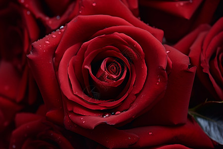 漂亮的红玫瑰背景图片