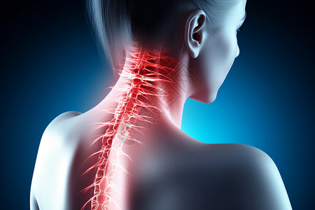 颈部护理颈部疼痛的女性设计图片