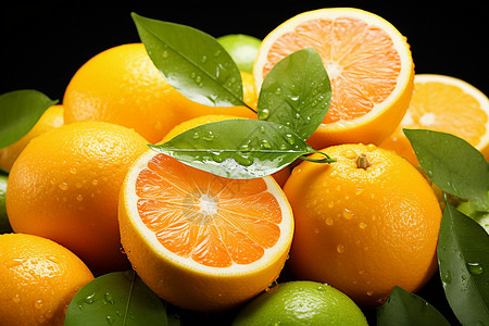 新鲜的橙子美味高清图片素材