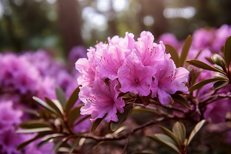 红色杜鹃花背景图片