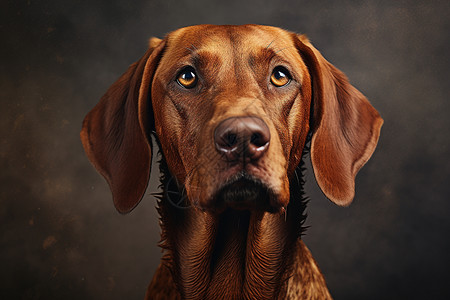 浓密毛发的猎犬高清图片