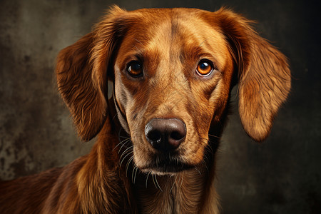 一只棕色的猎犬高清图片