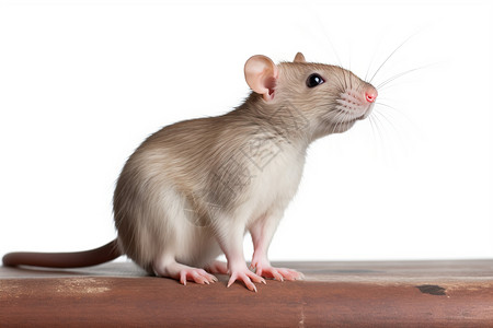 木质小动物小鼠与木质背景背景