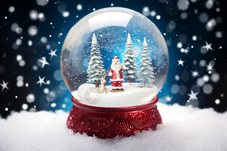 冰雪圣诞球背景图片