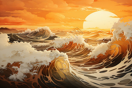 涌动的海浪图片
