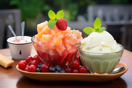 夏日水果甜品图片