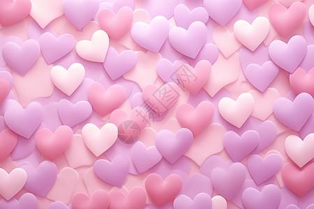 浪漫紫色爱心爱心拼贴纸包装纸背景