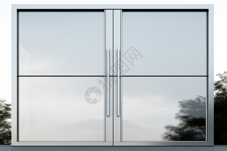 白框素材边框金属框推拉窗背景