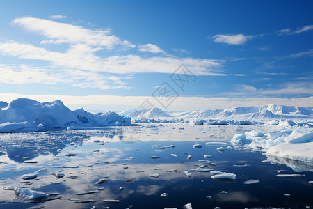 海面上的冰川背景图片