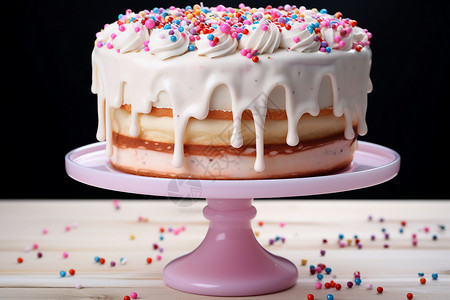 糖霜粉彩蛋糕高清图片
