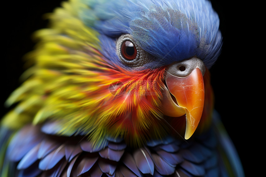 彩色羽毛鹦鹉图片