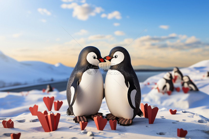 企鹅情侣图片