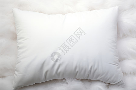 柔软的白色枕头背景图片