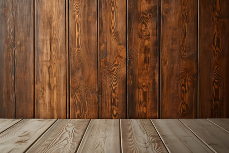 木制地板和墙壁背景图片
