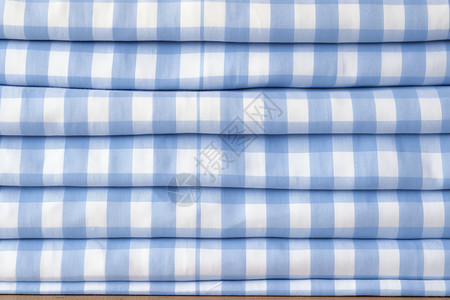 格子布料素材蓝白格纹的布料背景
