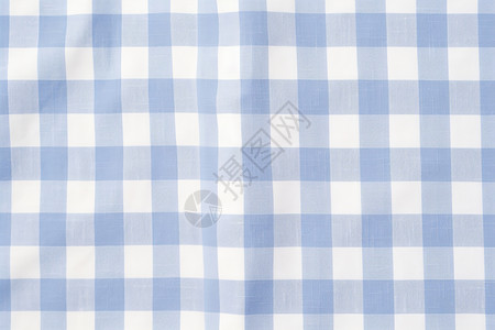 衬衫平铺细格纹蓝白布料背景