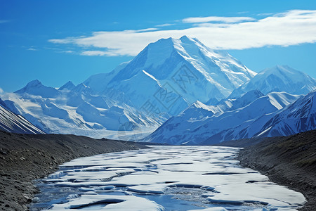 冰川下的国家公园图片