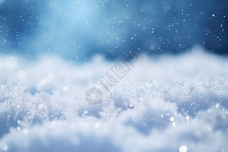 雪花冰晶元素冬季美丽的风景背景
