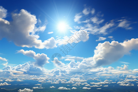 云朵和太阳图片