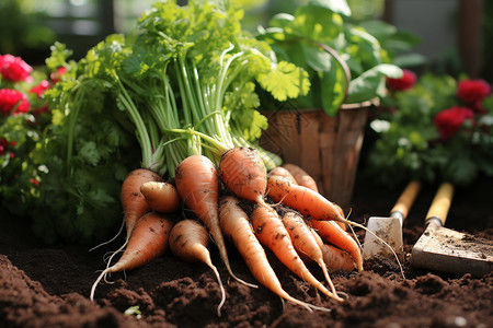丰收的胡萝卜蔬菜图片