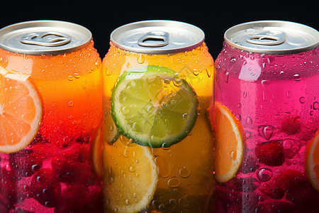 夏季凉爽的水果饮料背景图片