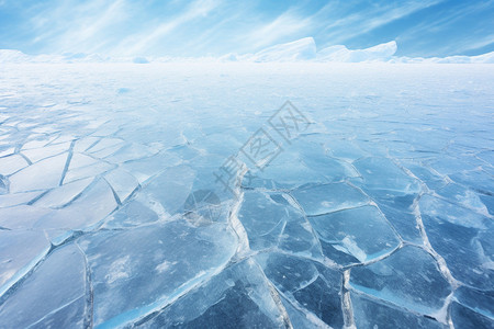 海雪冬季户外的冰面设计图片
