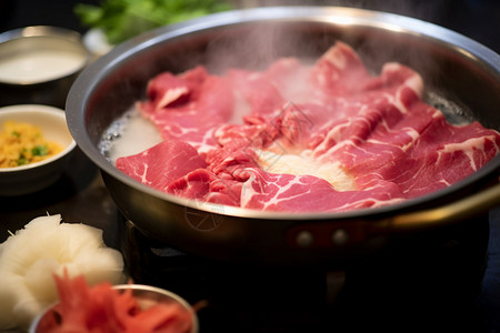 美味的牛肉火锅图片