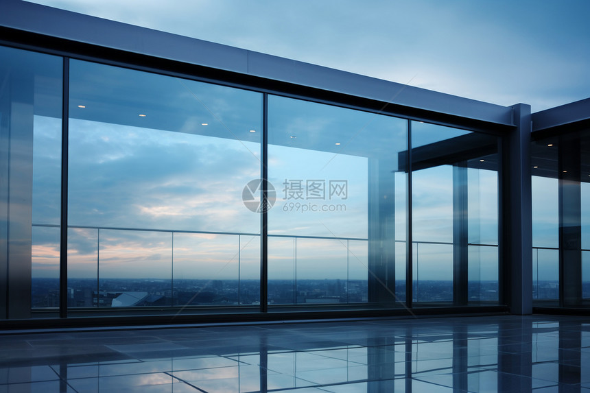 公司建筑的玻璃墙图片