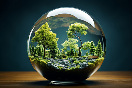 马鞭草温室未来的森林景观设计图片